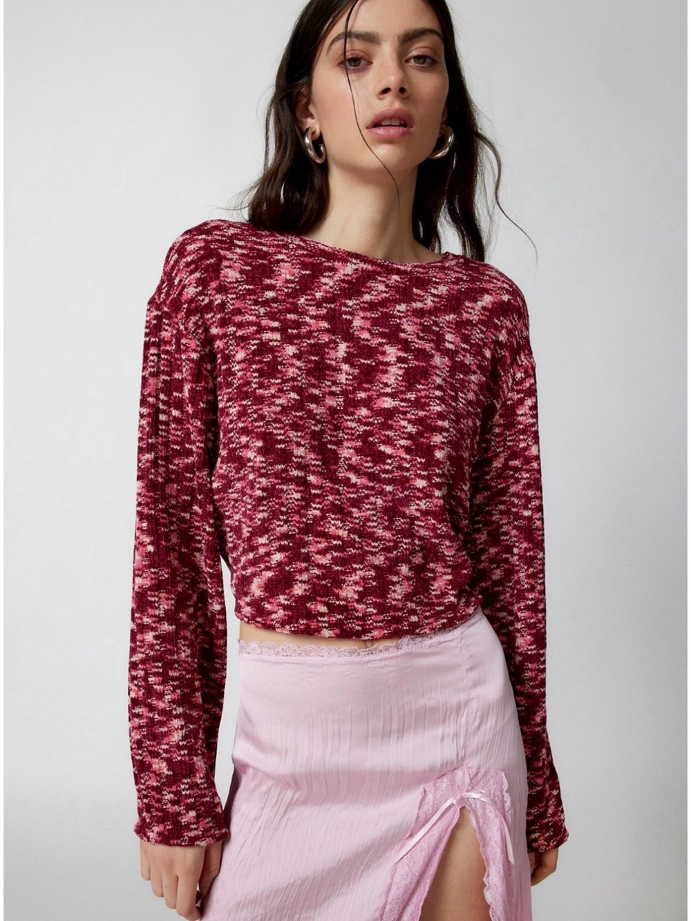 Urban Renewal Remnants Marled Chenille Drippy Sleeve Sweater *NWT*